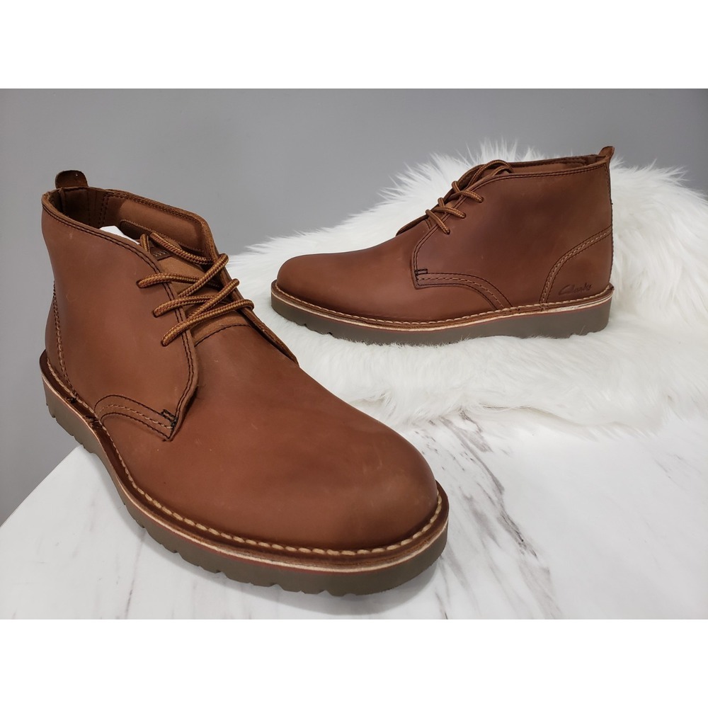 NEW NO BOX SIZE 9 - 79423 Clarks Mens Eastridge Mid Chukka Boots LEATHER EU 42